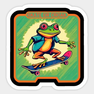 Frog skater Sticker